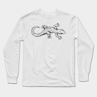 Line drawing - Gecko Long Sleeve T-Shirt